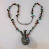 CHINESE ANTIQUE CORAL AND TURQUOISE NECKLACE