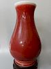 A CHINESE ANTIQUE RED GLAZED VASE,19C