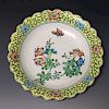 CHINESE ANTIQUE PAINTED ENAMEL PLATE,19C