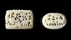 (2) Carved/Reticulated Chinese Jade Pendants