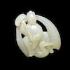 Chinese, Carved Pale Jade Guanyin Figure