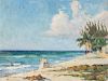 Leopoldo Romañach (Cuban, 1862-1951)  Atardecer   (Late Afternoon at a Beach)