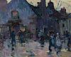 Harry Aiken Vincent (American, 1864-1931)  Market Vendors, Late Afternoon