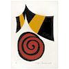KOJIN TONEYAMA, Espiral roja y mariposa negra y amarilla (“Red spiral & Black & Yellow Butterfly”), 27.5 x 19.6” (70 x 50 cm)