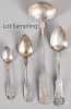 Coin silver spoons, mostly E. Pratt, 28 ozt.