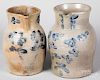 Two large Baltimore stoneware pitchers