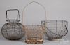 Three wire baskets