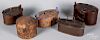 Five Continental bentwood boxes