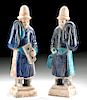 Lot of 2 Chinese Ming Dynasty Terracotta Attendants