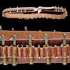 Late 19th C. Mexican Leather Bandolier w/ Ammo
