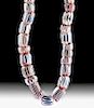 Massive 18th C. Chevron Glass Trade Bead Necklace