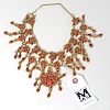 Vintage Southeast Asian style gilt bib necklace