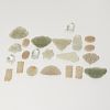 (19) jade and hardstone toggles and plaques