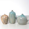 (3) signed Modernist studio pottery vases