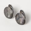 Georg Jensen, pair sterling shell cufflinks
