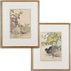 Japanese School, pair woodblock prints