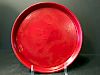 OLD Chinese Large RED Glazed Dragon Plate, Chenghua mark and probably period. 8 1/2" 
