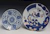 Two Chinese Antique Blue and White Dishes.