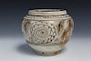 Chinese cizhou pottery jar, Song dynasty.