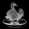 Lalique Crystal Swan Pin Tray