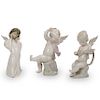 (3 Pc) Lladro Porcelain Figurines