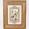 Framed Persian Picture Frame Painting On Bone