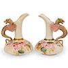 (2 Pc) Royal Leicester Porcelain Ewers