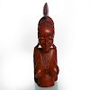 TRADITIONAL TRIBAL AFRICAN WOODEN SCULPTURE OF WOMAN