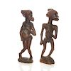 PAIR OF HAND CARVED AFRICAN MATERNITY STATUETTES