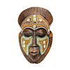 VINTAGE AFRICAN TRIBAL WOODEN BEADED WALL MASK