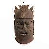 ANTIQUE CHINESE WOOD CARVED WALL MASK