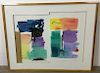 Signed 2 Part Abstract Cityscape