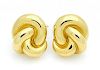 Gucci  18k Yellow Gold 25mm X 22mm Clip-on Earrings