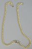 14K gold necklace, with large link. 28.5 grams.