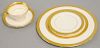 Haviland "Anthena" porcelain dinnerware set, setting for 12. dinner plate diameter  10 3/4 in.