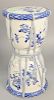 Porcelain garden seat/pedestal, probably 19th century. ht. 19 in., top dia. 10 in.