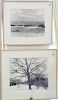 Pair of George Forss photographs, along with a signed book, (1941), sight size 12 1/"4 x 15 ", sight size 15" x 17".