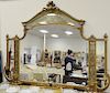 Large decorative mirror, having yellow mirror decoration, ht. 56 in., wd. 72 in.