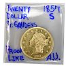 1857-S Gold Saint-Gaudens Twenty Dollar