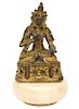 Chinese Miniature Bronze Meditating Buddha Figure