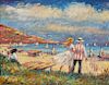 Philip Corley 'Beach Day' Oil on Canvas