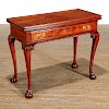 American Chippendale Carved Walnut Card Table