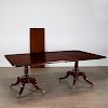 American Sheraton Double-Pedestal Dining Table