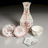 (5) Chinese Export Famille Rose Porcelains