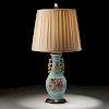 Chinese Export "Mandarin" Palette Vase Lamp