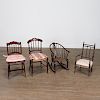 (4) American & English Child's Chairs