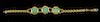 Antique Chinese Made 24k YG Jade Bracelet