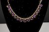 14K Yellow Gold & Amethyst Cabochon Necklace