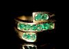 14k YG .50 CTW Emerald Ring SZ 5.5