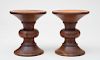 PAIR OF TIME-LIFE TURNED-WOOD STOOLS, CHARLES & RAY EAMES